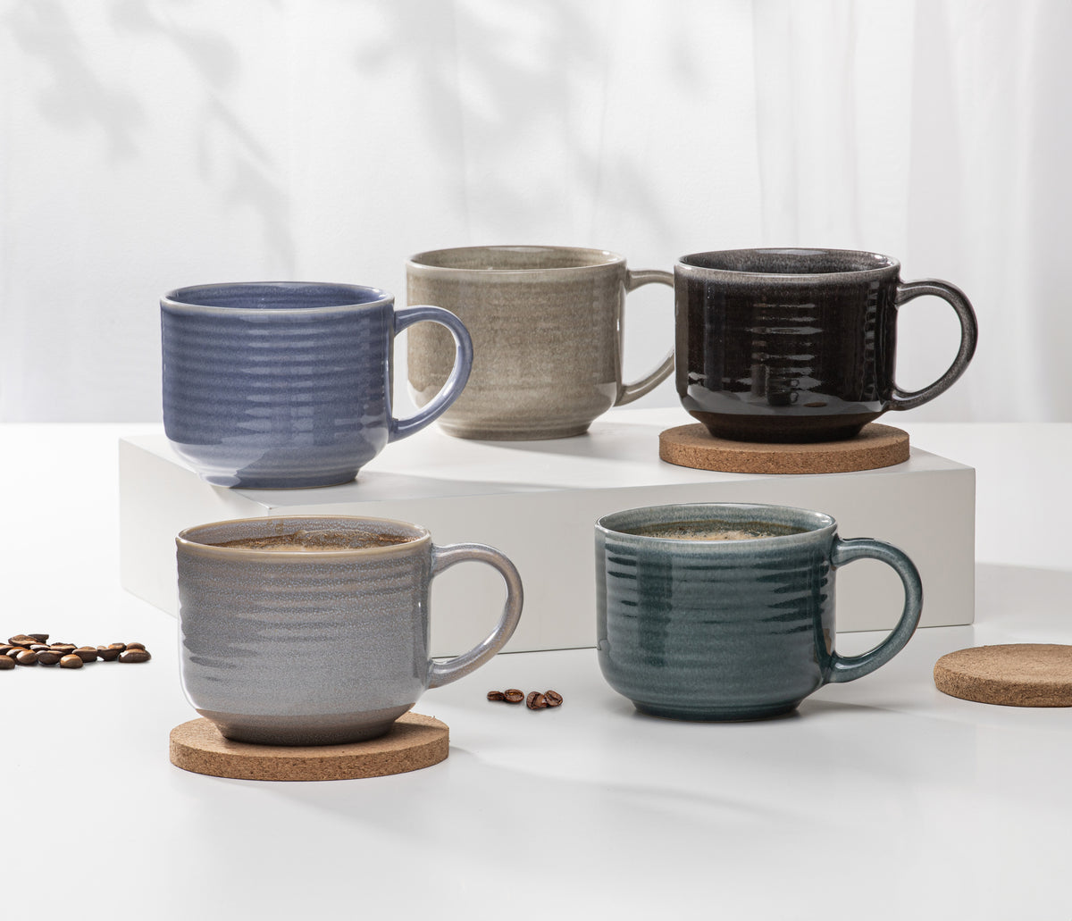 Mug 4pk Secret Garden Blue - The Ladelle Group