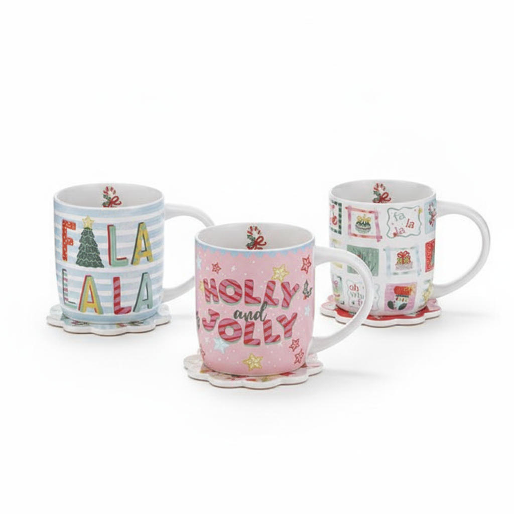 Fa La La Mug & Coaster Set Bundle
