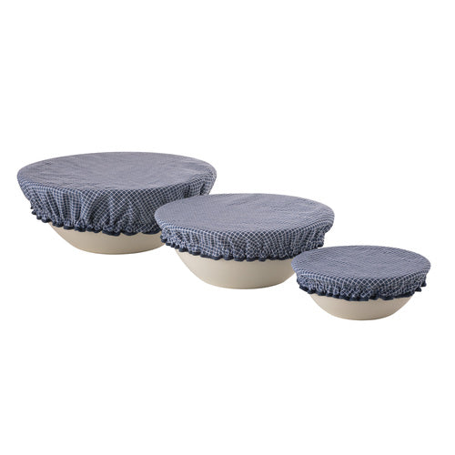 Check Stretch Bowl Covers - Set of 3