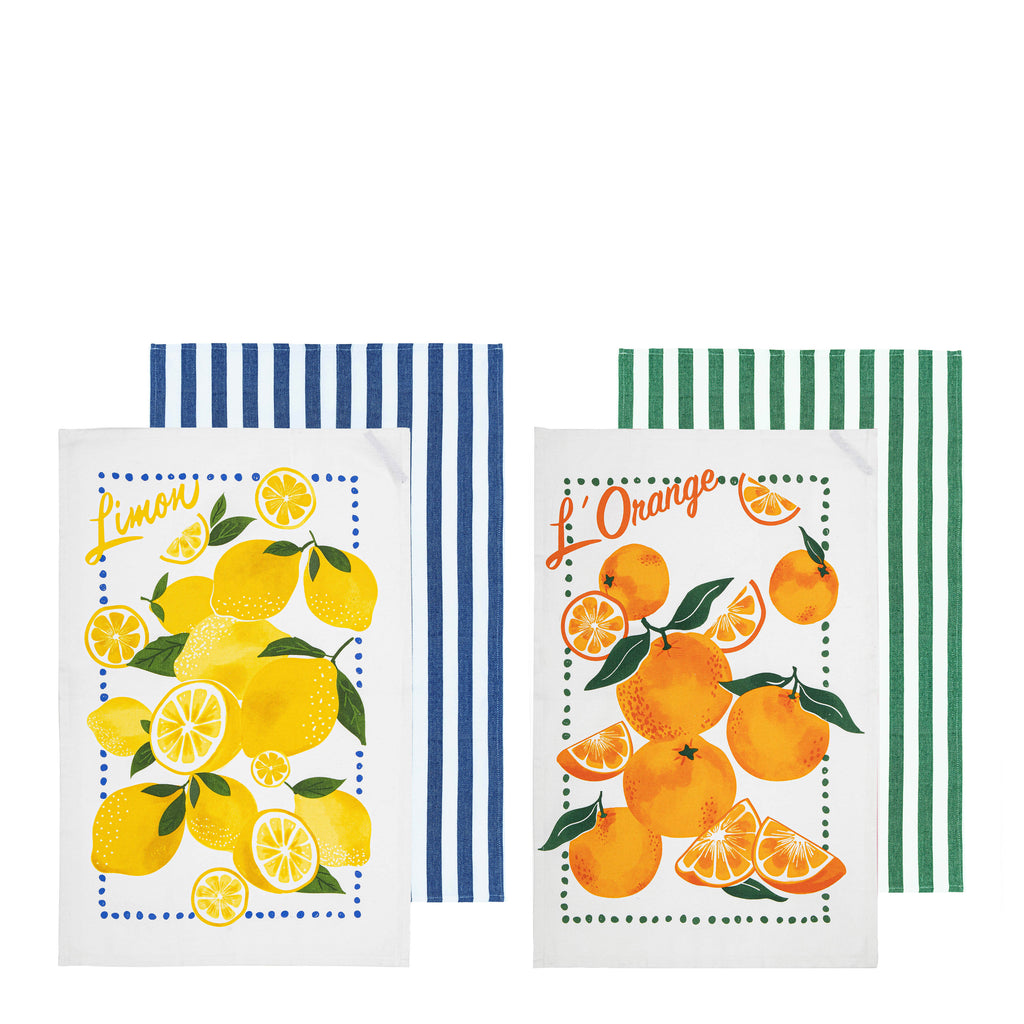 Capri Assorted Lemon & Orange 2pk Kitchen Towel
