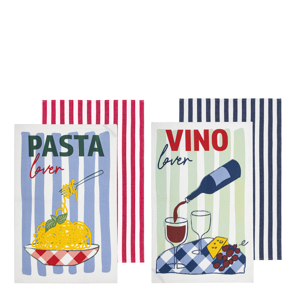 Capri Assorted Pasta & Wine 2pk Kitchen Towel