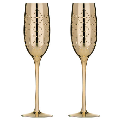 Celeste Gold 2pk Champagne Glass