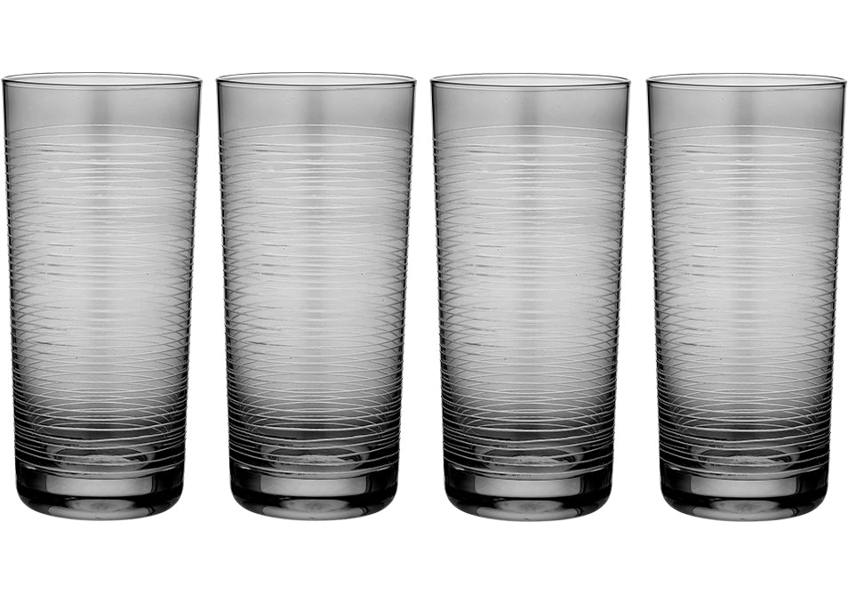 Linear Etched Highball Tumblers - Sets of 4