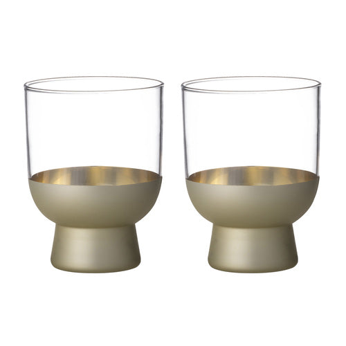Aria Glass Tumbler - Set of 2 - Gold