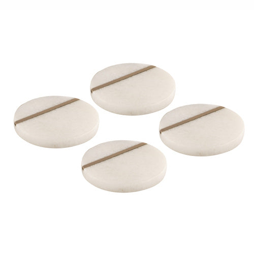 Emerson Round Marble Coasters - Set of 4