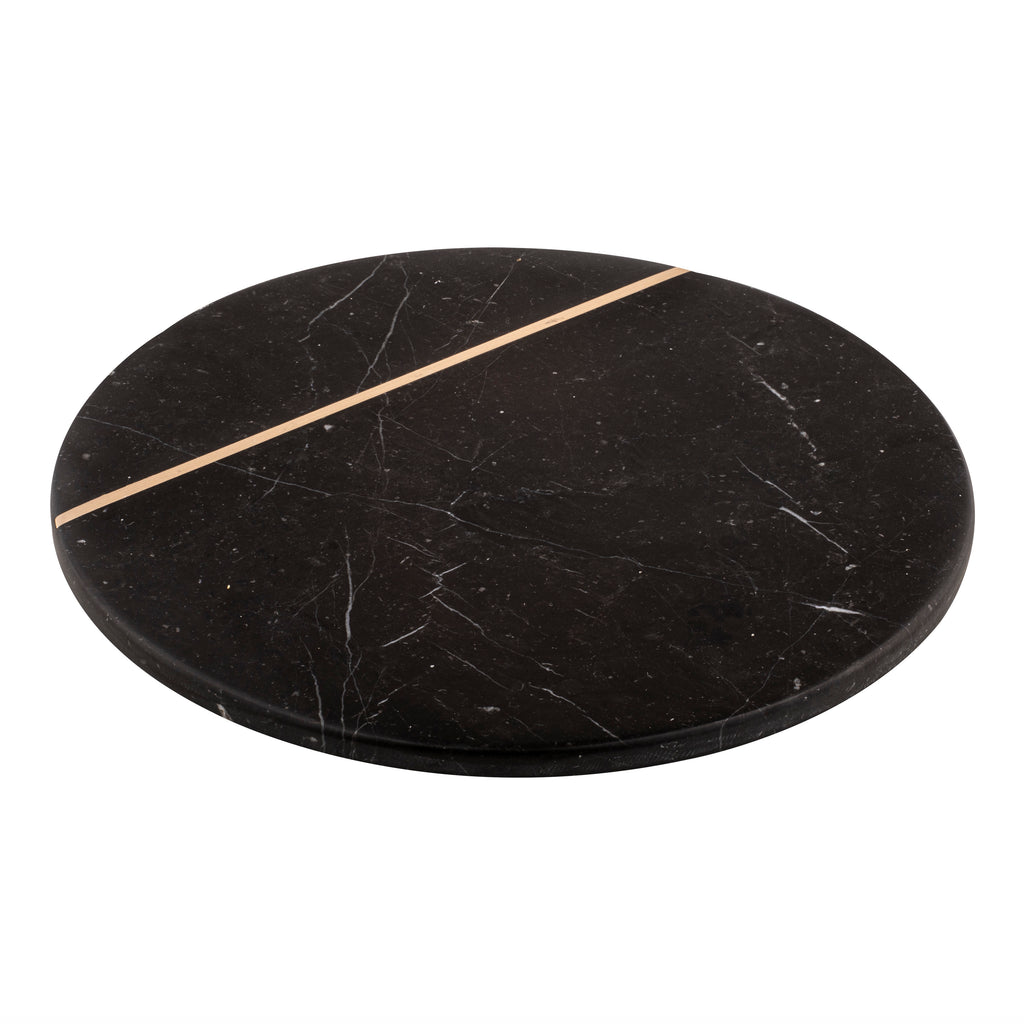 black and champagne marble Emerson Lazy Susan