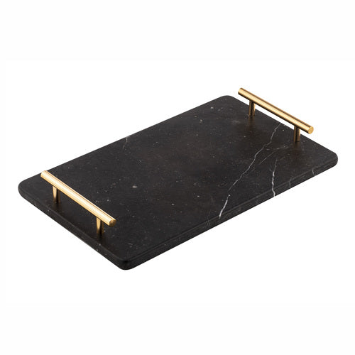 black and champagne marble Emerson Serving Tray