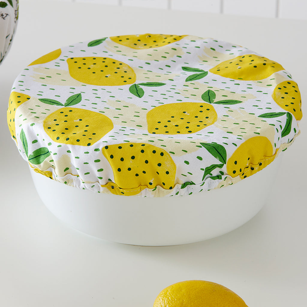 yellow lemon stretch bowl covers