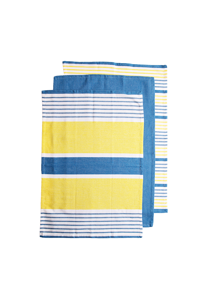 Positano Stripe Kitchen Towels - Set of 3